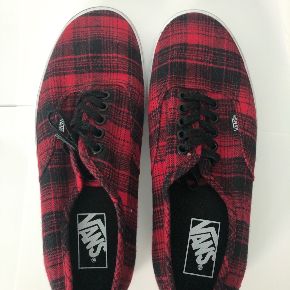 Red and black vans
